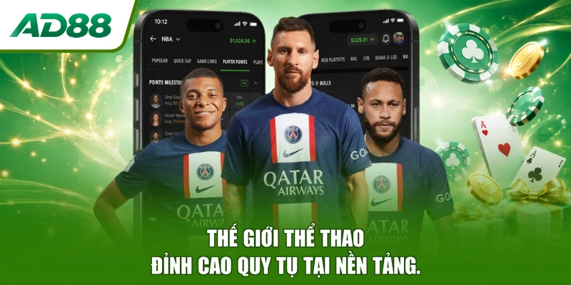 Thế giới thể thao đỉnh cao quy tụ tại nền tảng